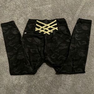 Fabletics Powerhold Black Camo Legging